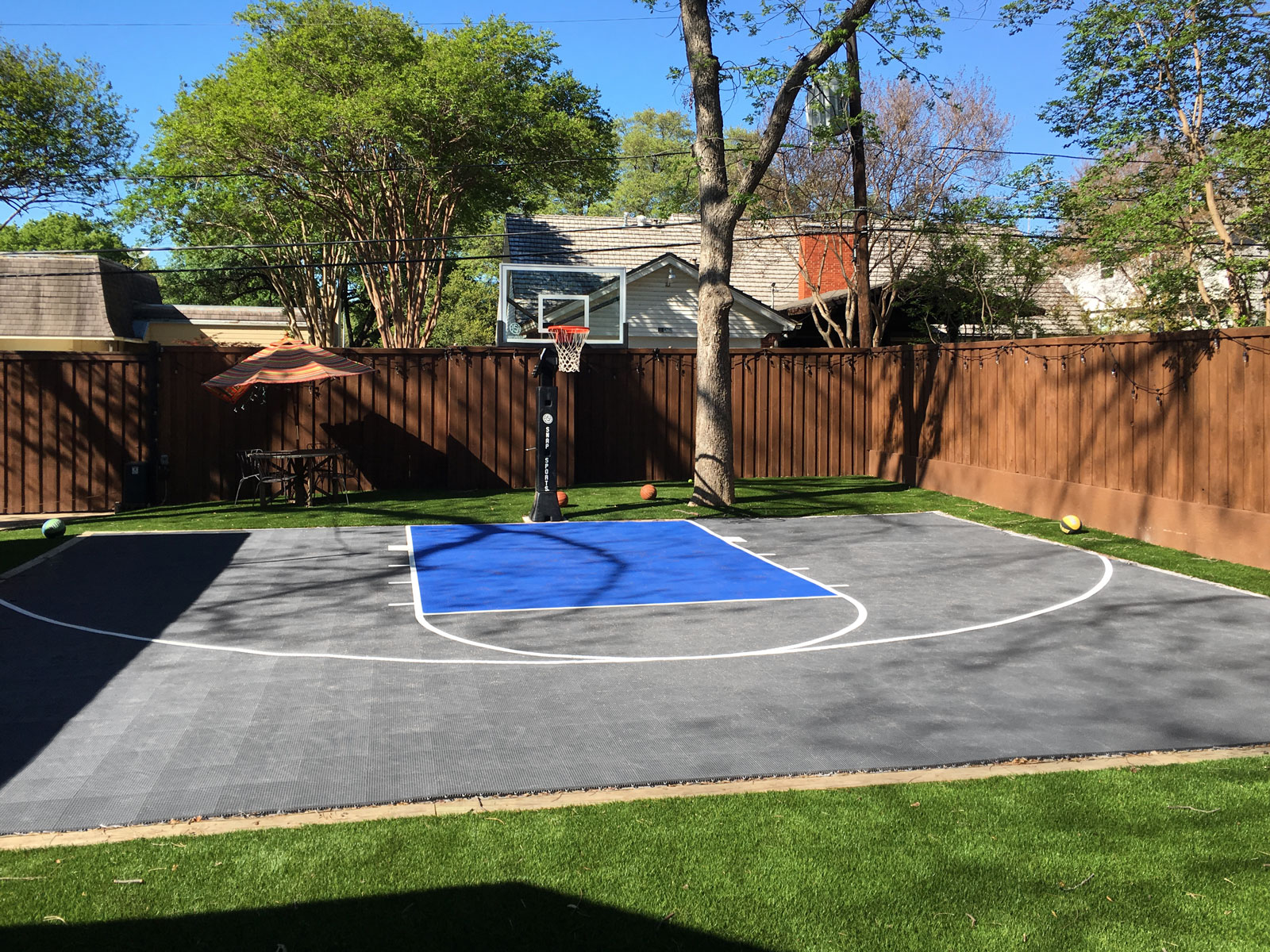 Backyard Basketball Court Dimensions / Backyard Basketball Court