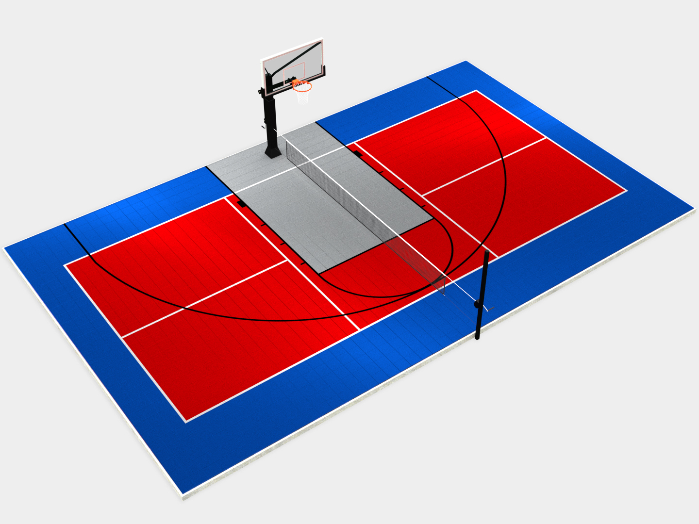 50 X 30 Half Multi Court Dunkstar Diy Backyard Courts